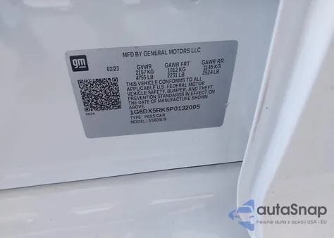 2023 Cadillac Ct5 Luxury from USA, damaged, VIN 1G6DX5RK5P0132005